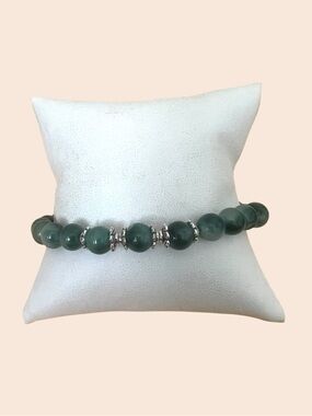 Dark green Jade color Beaded Bracelet - Women Jewelry